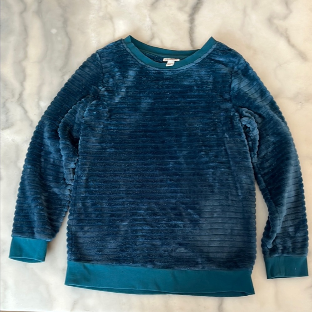 🎈Cat & Jack Kids' Teal Fuzzy Sweater🎁Fill a Box for $20 up to 5lbs Sale 📦